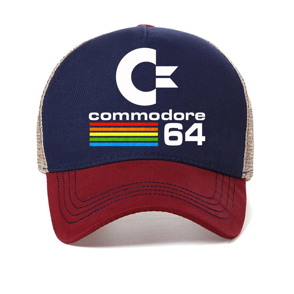 Сетчатая бейсболка Commodore 64 для улицы, повседневная, дышащая, сетчатая кепка-тракер, модная, спортивная, регулируемая кепка-snapback, gorras
