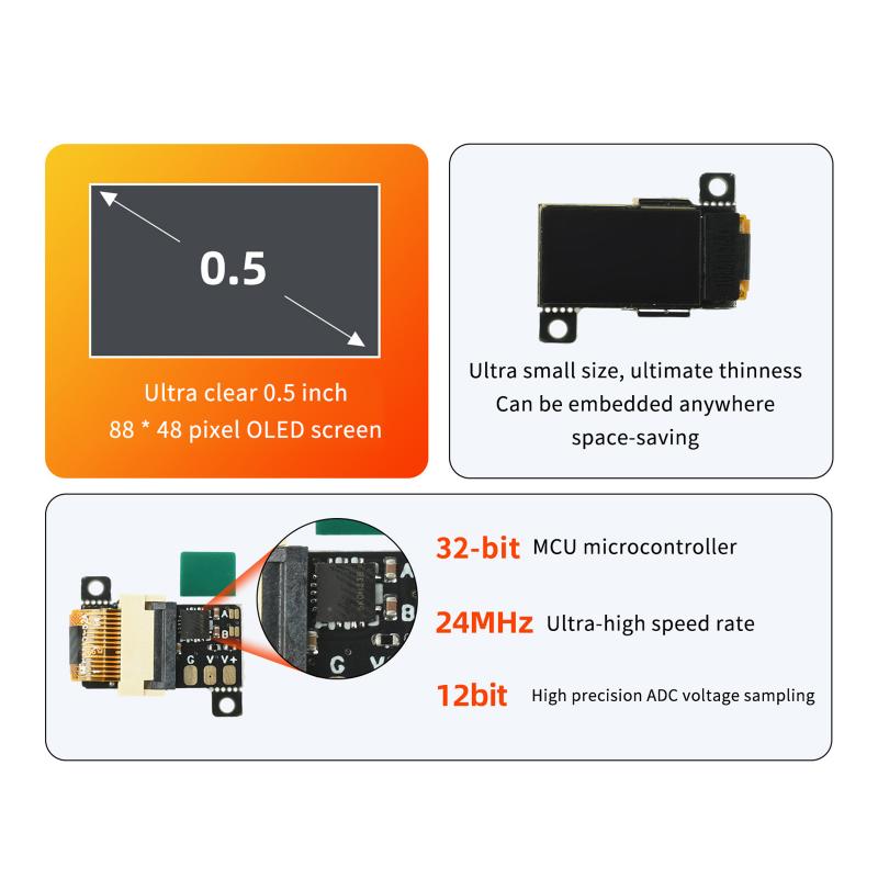 Высокоточный мини-цифровой вольтметр DC 0-30V, 0,5-дюймовый OLED-дисплей, 5 Гц/10 Гц, регулируемый, для лабораторного использования, 1 шт.