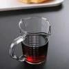 70/150ml Espresso Clear Glass Cup Double Mouth Scale Measuring Cup Milk Latte Jug Coffee Mug Heat Resistant Glass Cup Drinkware