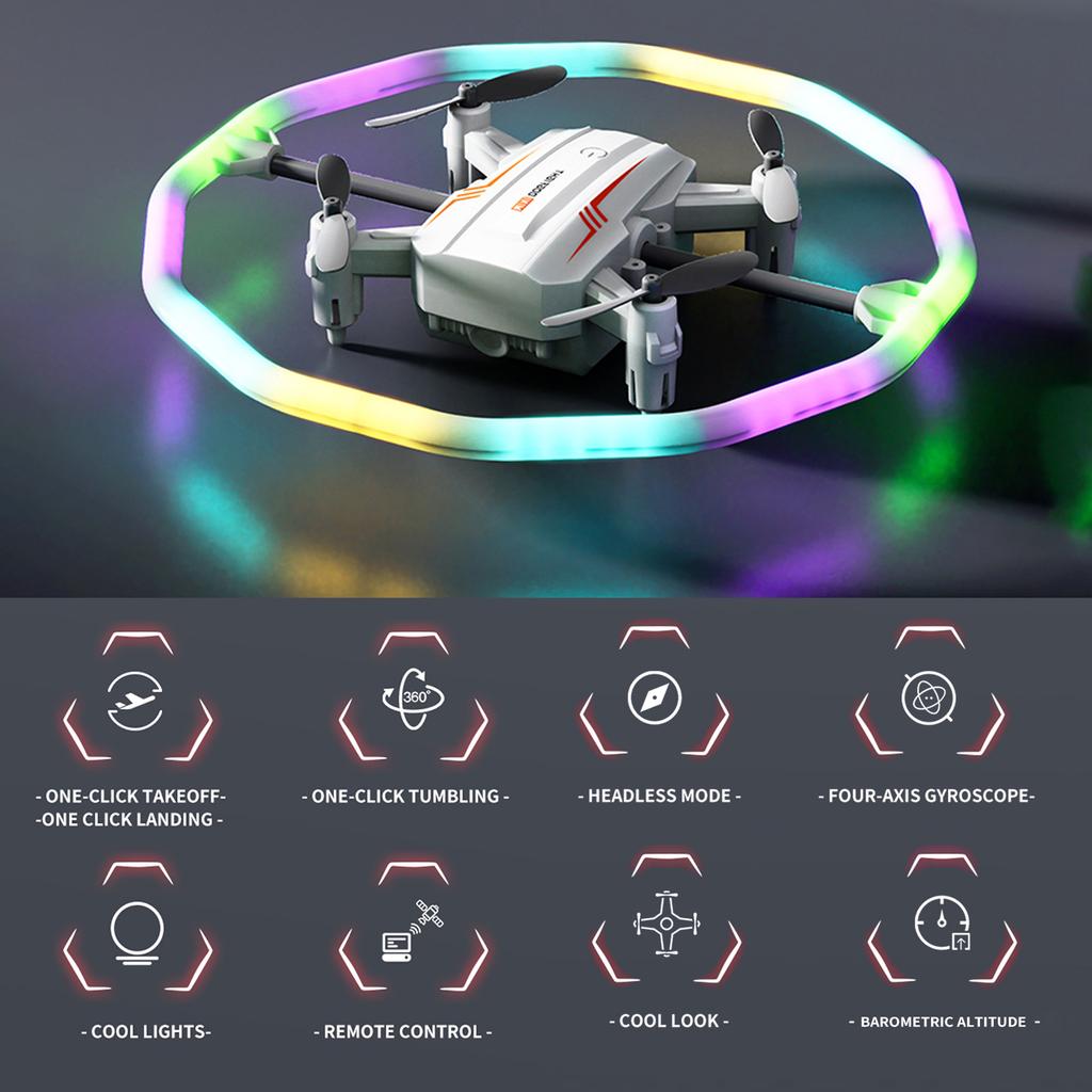 Mini Drone for Kids and Beginners, 2.4Ghz Remote Control Drone with Pressure Altitude Hold, LED