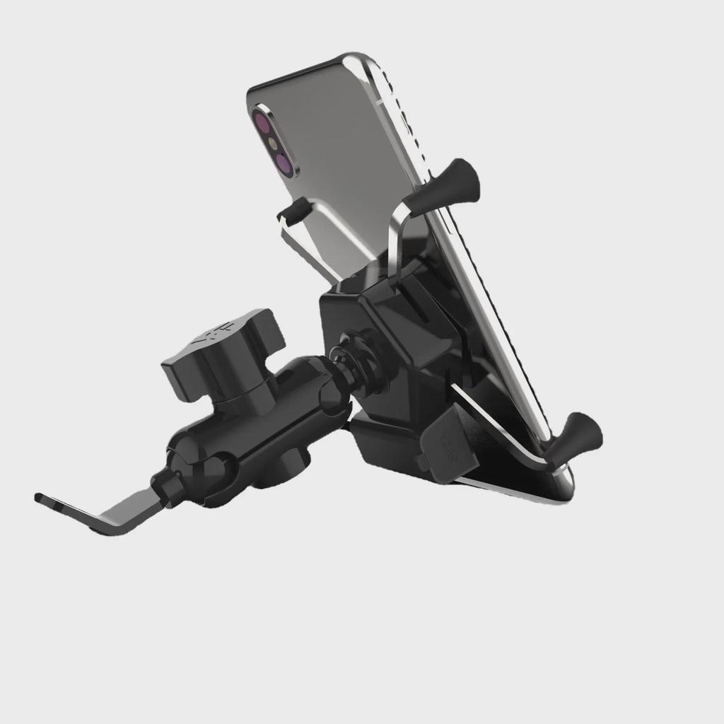 Держатель для телефона на мотоцикл и скутер X-Type с USB-зарядным устройством и водонепроницаемым выключателем