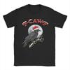 Crow F-Caw-F Funny Black Bird Moon Christmas Santa Hat T-Shirt for Men Crew Neck T Shirts Short Sleeve Tee Shirt Clothing