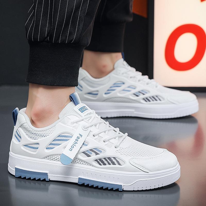 Новые белые вулканизированные кроссовки мужские сетчатые дышащие повседневные прогулочные спортивные туфли для мужчин модные кроссовки на плоской подошве мужские кроссовки 2023