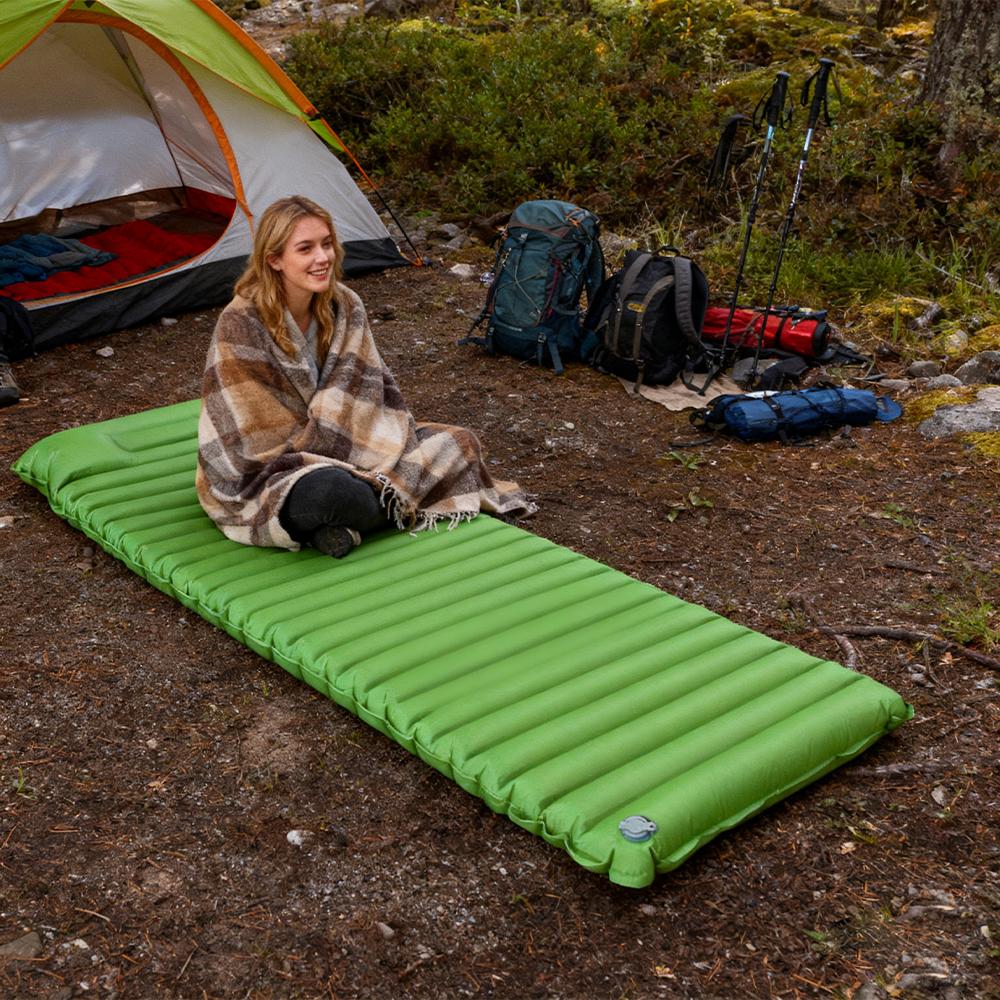 Ultralight Inflatable Sleeping Pad with Built-in Foot Pump Durable Compact Waterproof Camping Air Mattress  Hiking Traveling