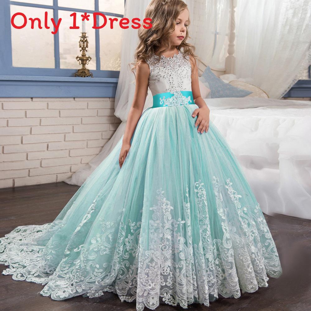Childrens Princess Dress With Lace Patchwork For Girls