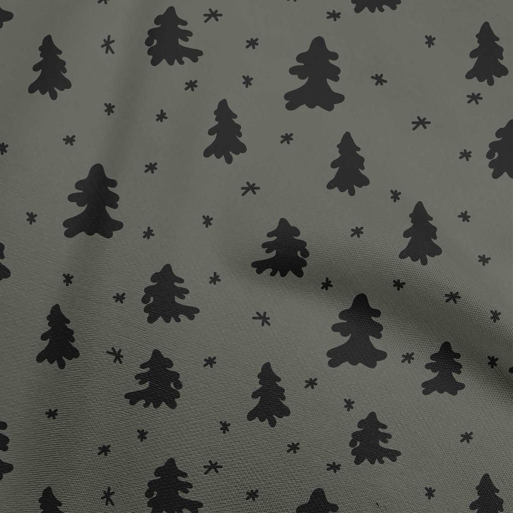 oneOone Хлопковый поплин, черная ткань, рождественская елка, одежда своими руками, стеганая ткань, набивная ткань, ярд 42 дюйма