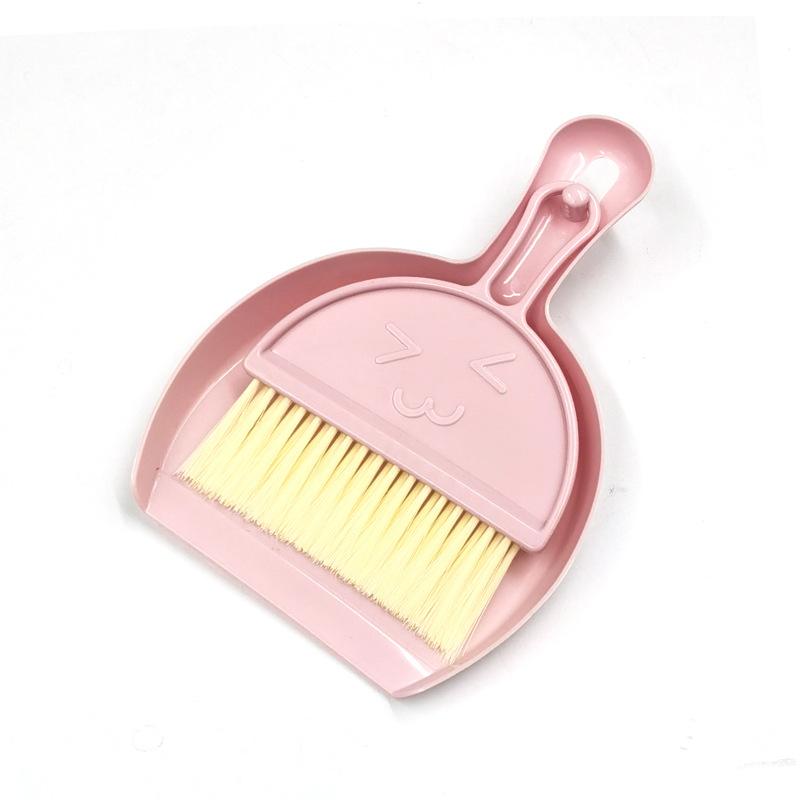 Smiley Face Desktop Mini Mini Broom Щетка для чистки клавиатуры с совком Маленький набор щеток для уборки беспорядка на компьютере