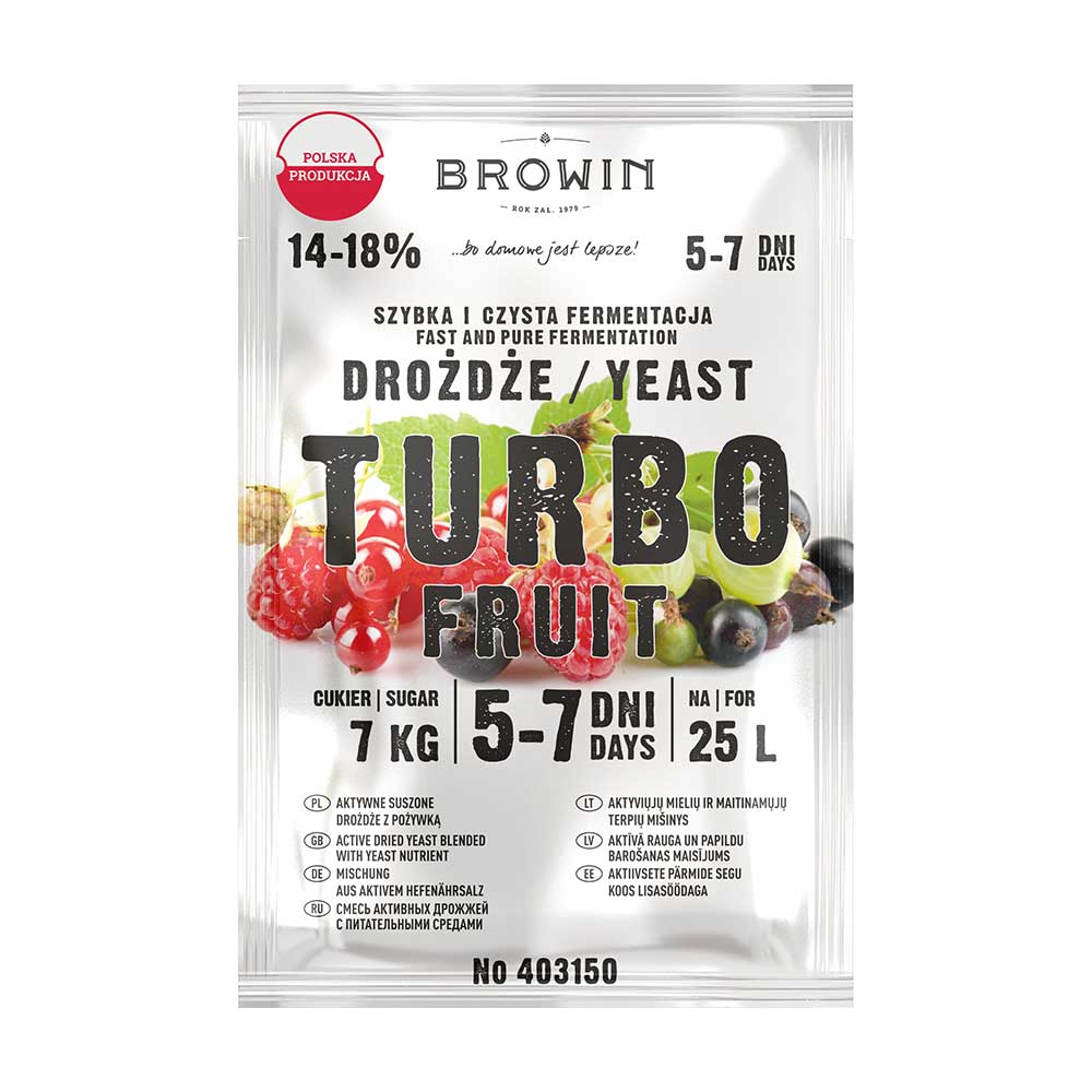 Drożdże winiarskie Turbo Fruit 5-7 dni