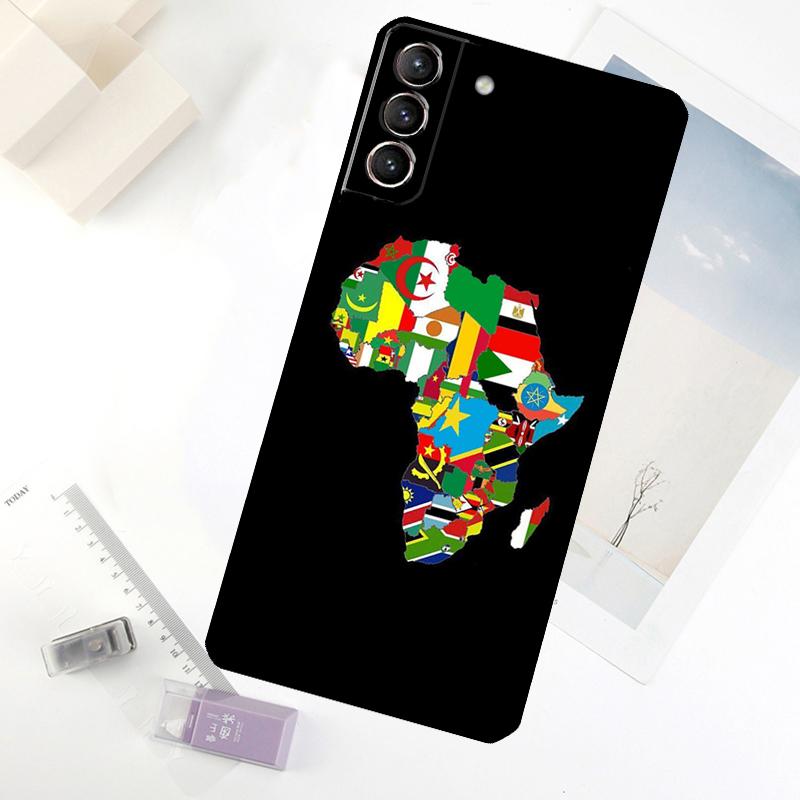 Чехол для телефона с картой Африки для Samsung Galaxy S25 FE S20 FE S21 S22 S23 S24 S25 Ultra S9 S10 S25 Plus