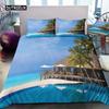 3 шт. Комплекты постельного белья 3D Цифровая печать Одеяло Пододеяльник Наволочка Комплект Пейзаж Морская поверхность Пляж Дом Квин Кинг Одеяло Наволочка