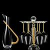 Nordic Light Luxury Gold Foil Crystal Glass Goblet and Decanter Set Family Party Bar Набор бокалов для вина Набор бокалов для коктейлей и шампанского