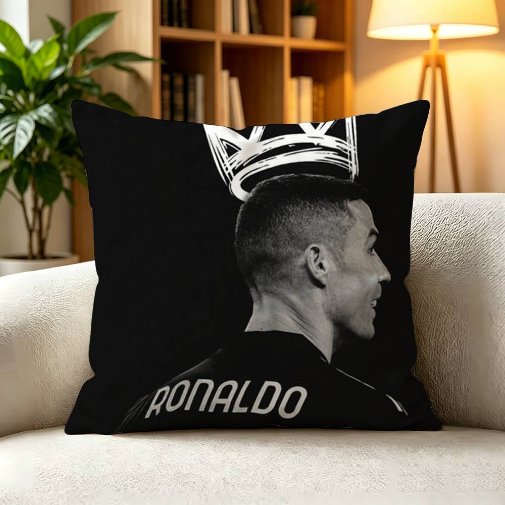 CCristiano Ronaldo Football Legend Sports Pillow Case Square DoubleSided Sofa Cushion Cover Bedroom Bedside Pillow