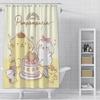 Милая мультяшная шторка для душа P-Pom Pom Purin, водонепроницаемая полиэстеровая ткань с краской, красочные шторки для ванной, шторка с крючком