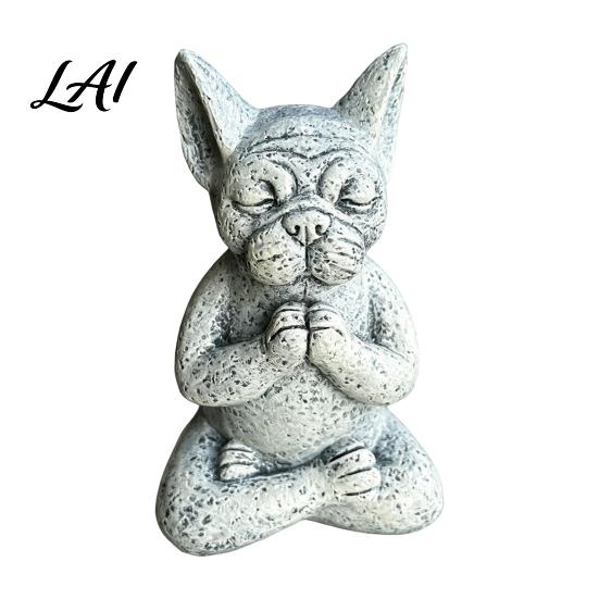 Tranquil Resin Figurine for Entrance Hall Meditation Animal Ornament Zen Statue Stress Relief Sitting Figurines Outdoor Decor Cat/Dog/Frog Sculpture