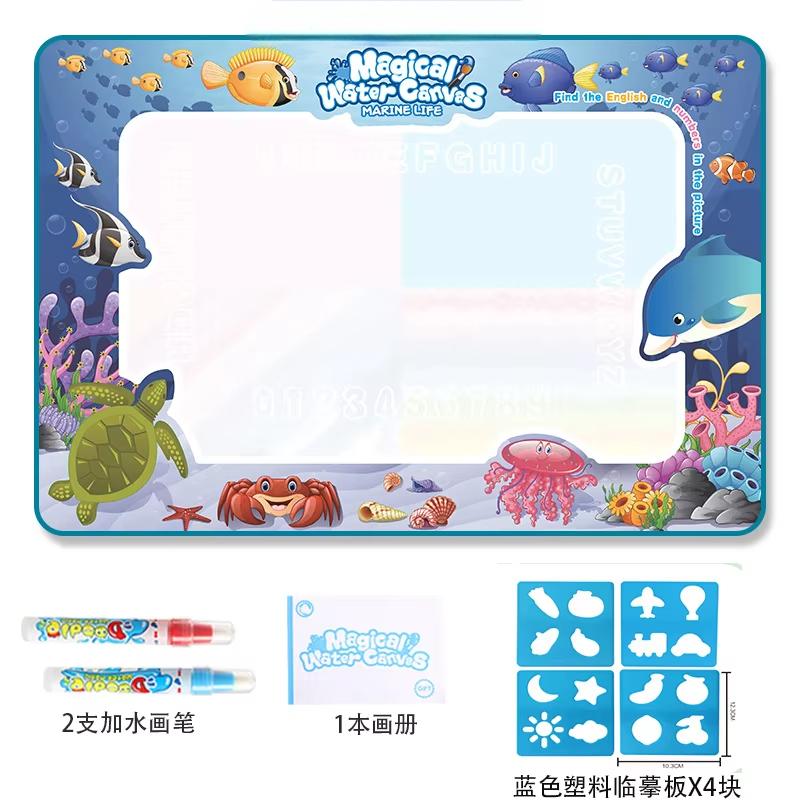 Большие волшебные водные холсты, ручки, игрушки Монтессори, обучающее одеяло для письма и рисования для детей, многоразовая живопись граффити, детская игрушка