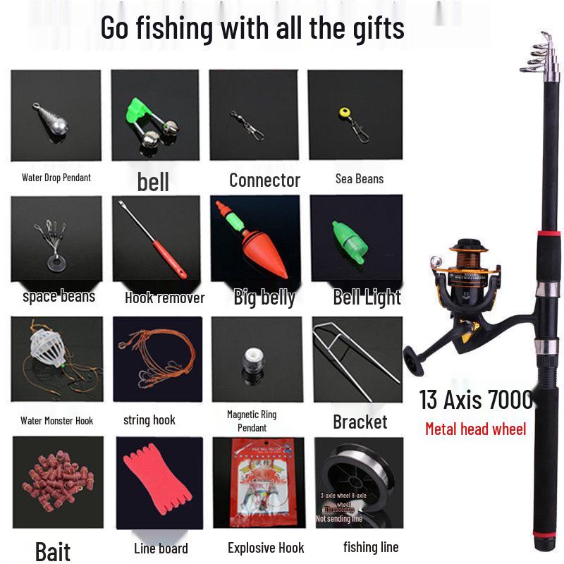 Полный набор для морской рыбалки: Спиннинговые, кастинговые и удилища для дальнего заброса с оснасткой