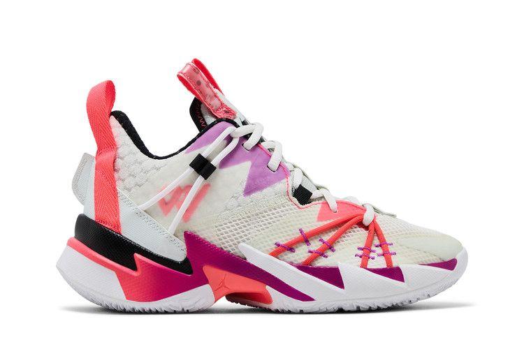 Детские кроссовки Jordan Why Not Zer0.3 SE Spruce Aura Flash Crimson (GS) Парус/Ель Аура-Флэш Малиново-Черный