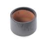 Handcrafted Ceramic Plant Pot Set 3-Piece (diameter 38/28/22 cm), Matte Black Glaze, Frost-Resistant, Drainage Hole