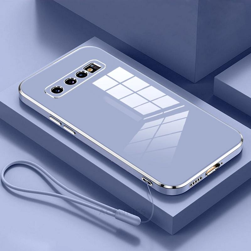 S10plus Роскошный чехол-ремешок из силикона для Samsung Galaxy S10 Plus S9 S8 Note 9 8 10 20 Ultra Note9 Мягкий чехол Note10 Lite