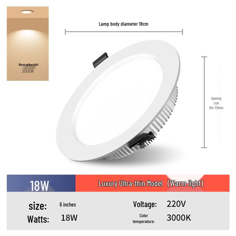 4-6 Inch Recessed Downlight, 12-Hole Ceiling Light for Living, Bedroom & Dining Rooms