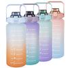 TSQIBU Large Capacity 2000ml Portable Straw Sports Water Bottle, BPA-Free Plastic Water Bottle for Adults and Children, Perfect for Outdoor Sports,