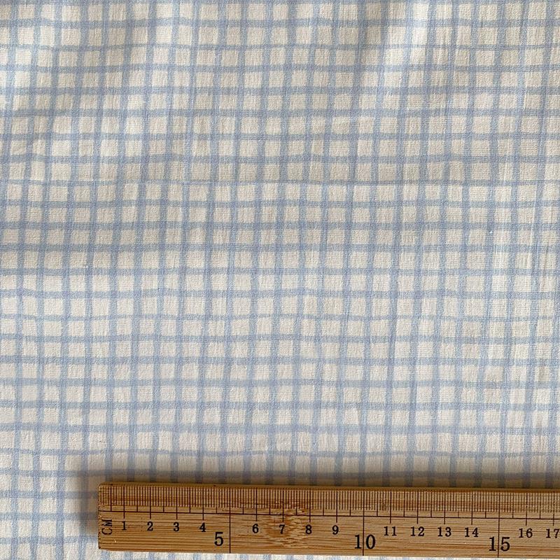 1м 100% Хлопковая Ткань Синяя Клетка Горошек Цветочный Цифровая Печать Ткань для Одежды Домашней Одежды Постельного Белья Скатертей Штор DIY