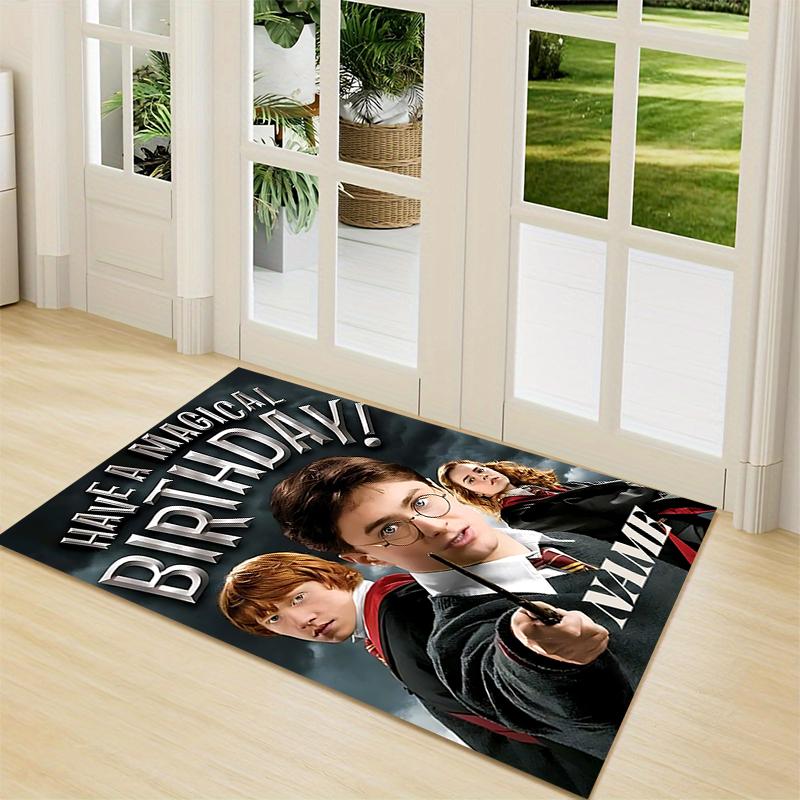 Custom Name "Harry Potter Adventure" Carpet Rug Customizable Soft Washable Anti-Slip Home Living Room Sofa Mats Personalized Rug. 090938