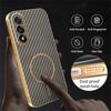 For OnePlus Ace 5 Ultra 5G/Nord 5 5G Phone Case Carbon Fiber Textured Electroplated TPU Back Cover