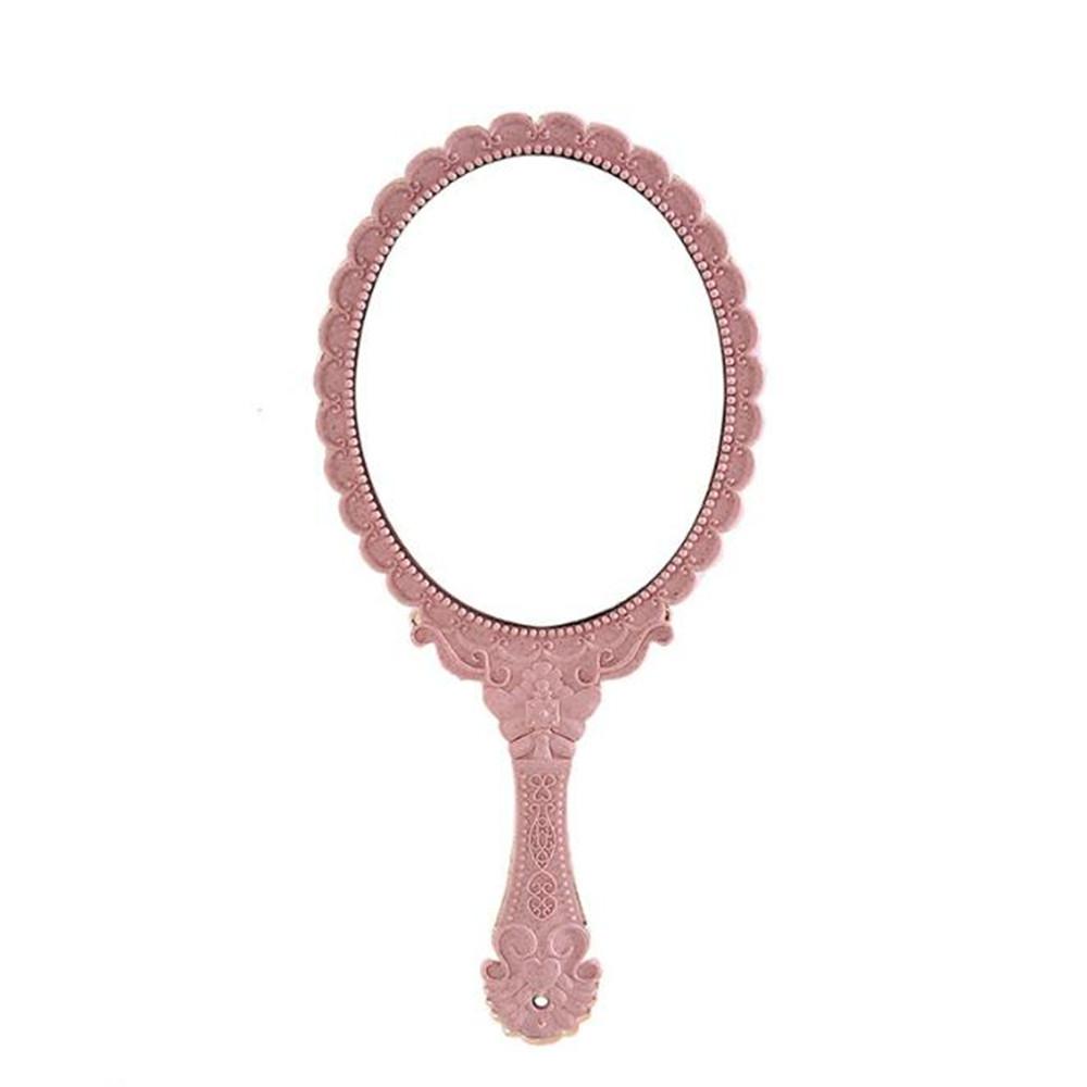 Vintage Carved Handheld Vanity Mirror Makeup Mirror SPA Salon Makeup Vanity Hand Mirror Handle Cosmetic Compact Mirror for Women