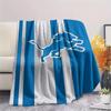 Detroit Lions Print Flannel Blanket, High quality Comfortable for All Seasons, Home Decor, Warmth and Comfort, Perfect for Christmas Gifts