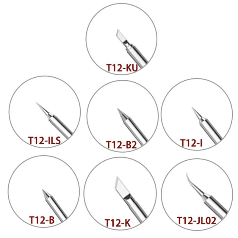 Наконечник для пайки из нержавеющей стали с быстрым нагревом T12 Запасные наконечники для паяльника Электрические паяльные сварочные аксессуары