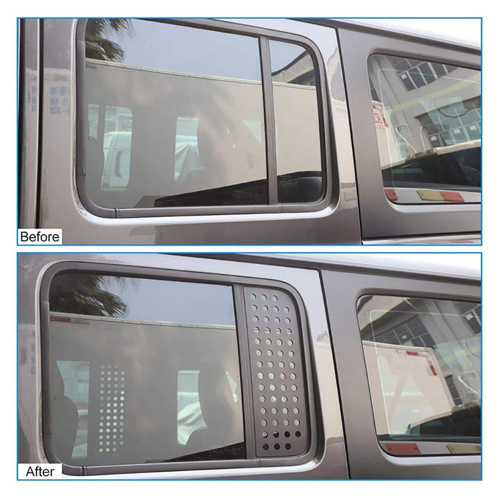 2pcs Rear Door Window Glass Cover Strip Decor Trim For 18-22 Jeep Wrangler JL JT