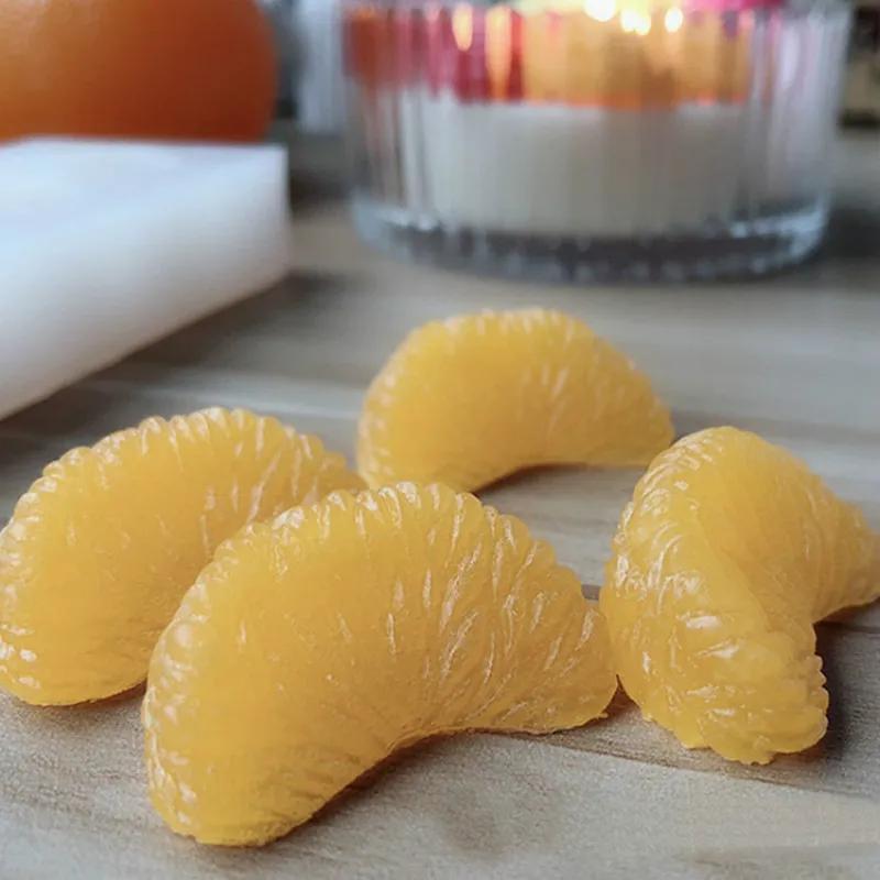 Форма для фруктового торта своими руками, форма для ароматерапевтической свечи, 4 отверстия, многофункциональная форма, полукруглая форма для мыла в виде цветка апельсина, ручная работа, форма для мыла в виде масла