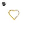 G23 Titanium Heart-Shaped Nose Ring Stud - Seamless Earrings for Body Piercing