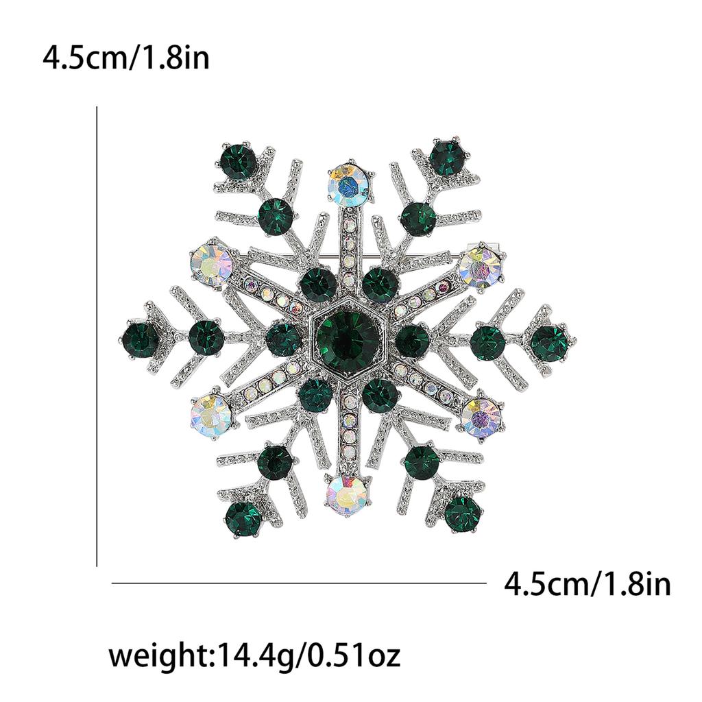 Rhinestone Snowflake Brooches for Women Unisex Christmas Pins Multi-color Available Fashion Jewellery Accessories Gifts