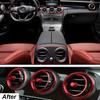 Aluminum Alloy Car Air Condition Decoration Sticker for Mercedes Benz AMG 2015-2018 C-class C180 C200 C260 C300 All Glc