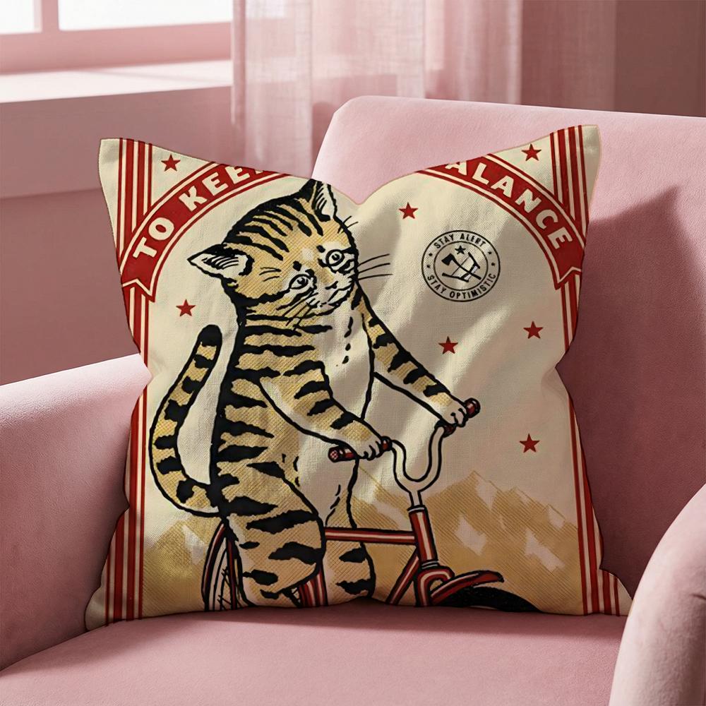 Поздравляем Пьяные Коты Наволочка Многоцелевая Наволочка для Дома и Автомобиля - Двусторонняя, Мягкая и Прочная для Повседневного Использования