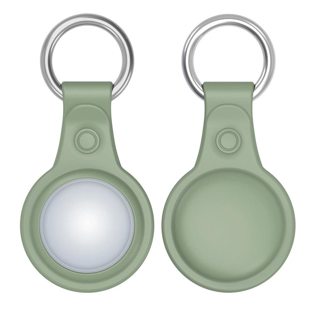 Dux Ducis Набор из 4 силиконовых чехлов-брелоков с подвесками для Apple Airtag Locator (4 цвета: Черный, Зеленый, Розовый, Синий)