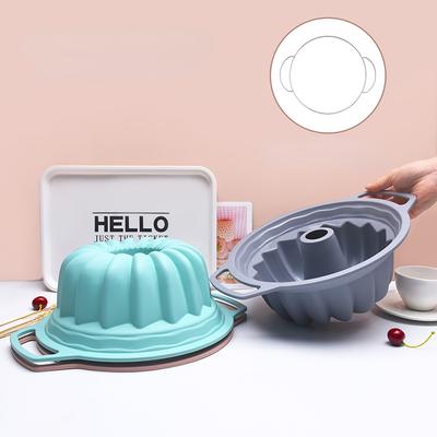 Круглая силиконовая форма для торта Savarin Binaear, ручная тяга, устойчивая к высоким температурам стальная кольцевая силиконовая форма для торта