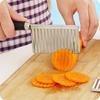 Stainless Steel French Fry Knife Serrated Blade Vegetable Fruit Cutter Wave Knife Chopper