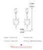 ZAKOL Fashion Gothic Punk Barbed Wire Little Thorns Hoop Earring for Women Men Statement Sliver Color Party Zircon