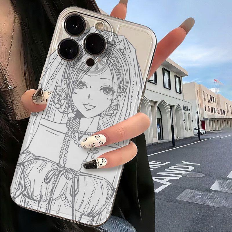 Прозрачный чехол для телефона с изображением Манга Невесты для iPhone 17 16 15 14 13 12 11 16E Серии Pro Max Plus Двухслойная защита