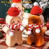 2/4pcs Gingerbread Bottle Snowman Milk Tea Jar Coffee Juice Portable Drinking Cup Plastic Kettle Christmas Decoration Child Gift