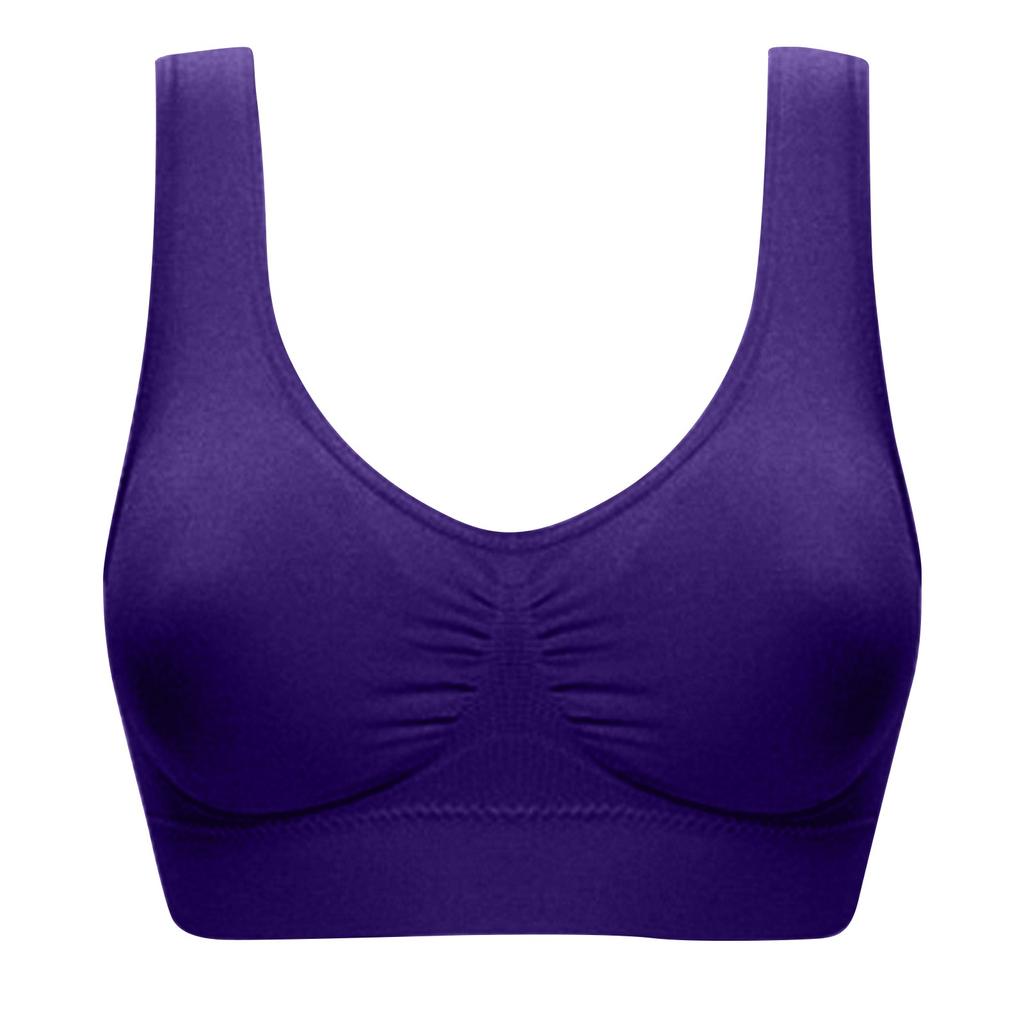 Комплект из 5 бесшовных спортивных бюстгальтеров для йоги без косточек со съемными подушечками для женщин