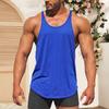 Men Solid Color Sport Vest O-Neck Sleeveless Racerback Design Bodybuilding Fitness Vest Spaghetti Straps