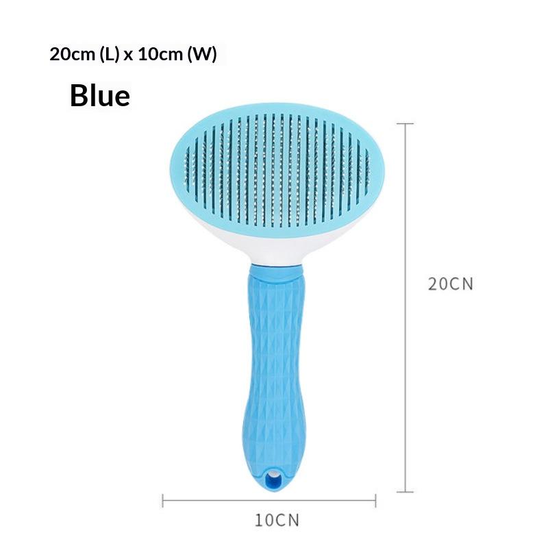 Factory Custom Dog and Cat Hair One Key Remove Hair Comb Pet Massage Shedding Remover Pet Self Cleaning Cat Grooming Brush