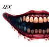 Easy Apply Horror Mouth Art 3Pcs Realistic Scary Tattoos for Halloween Zombie Vampire Clown Party, Waterproof Novice Friendly Face Stickers