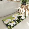 Сверхмягкий коврик для ванной с нескользящей основой из ТПР и быстросохнущим дизайном, толстый ворсовый коврик для ванной из микрофибры в виде цветка, придверный коврик