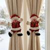 2pcs/set Decorative Snowman Curtain Holder Cartoon Doll Window Curtain Fastener  Party Ornament