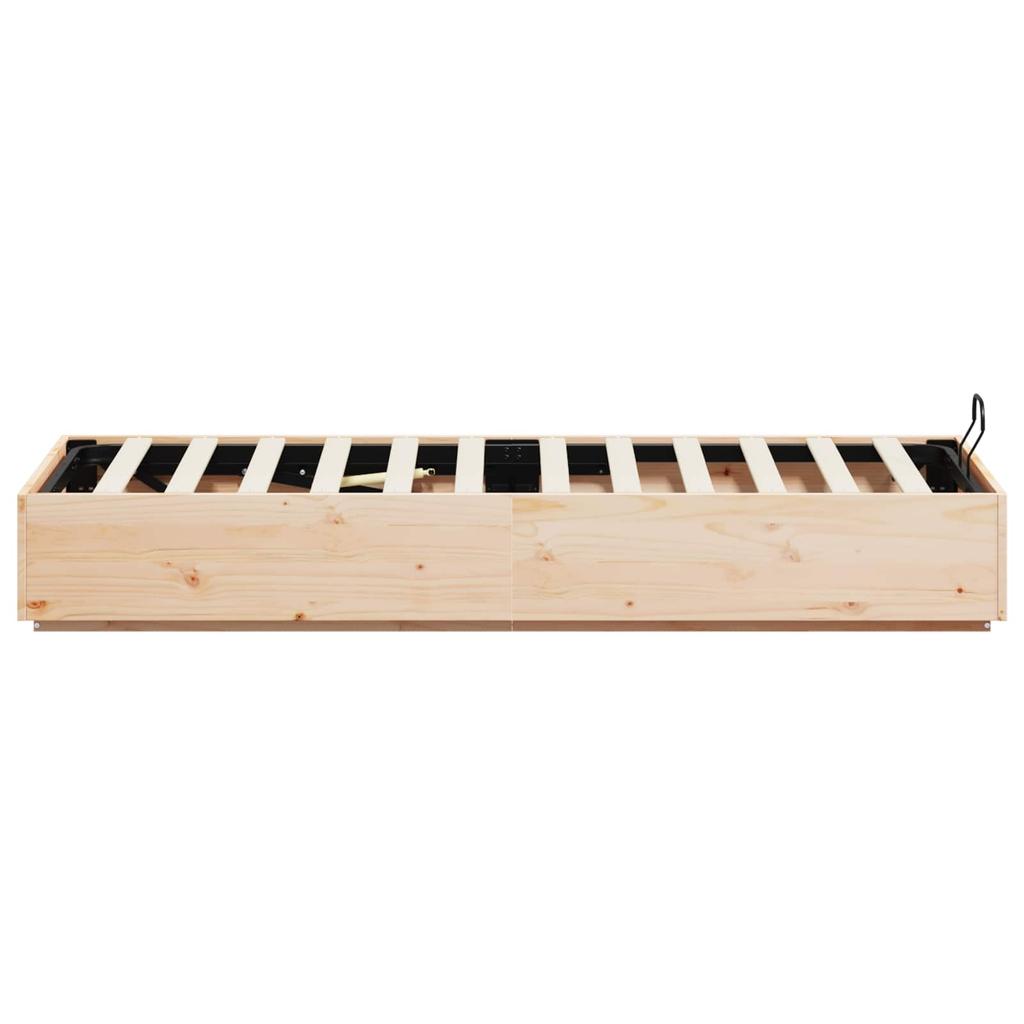 Ottoman Bed Frame Natural 90 x 200 cm Solid Pine Wood